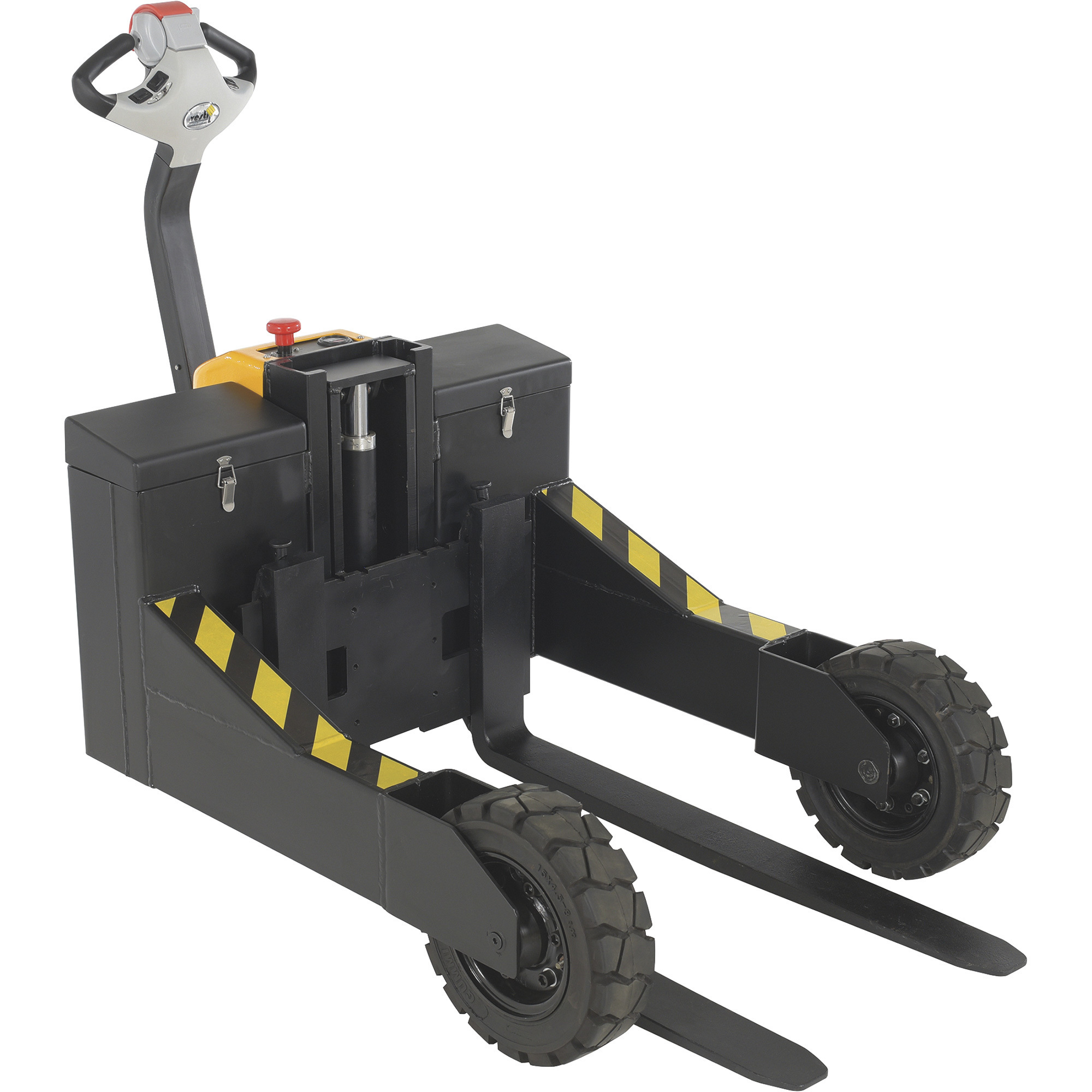 Vestil All-Terrain Narrow Pallet Truck - 3000-Lb. Capacity, Adjustable Forks, 24V DC Battery Pack, Model# RT-EPT-3-24